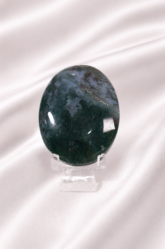 Moss Agate Palm Stone #6