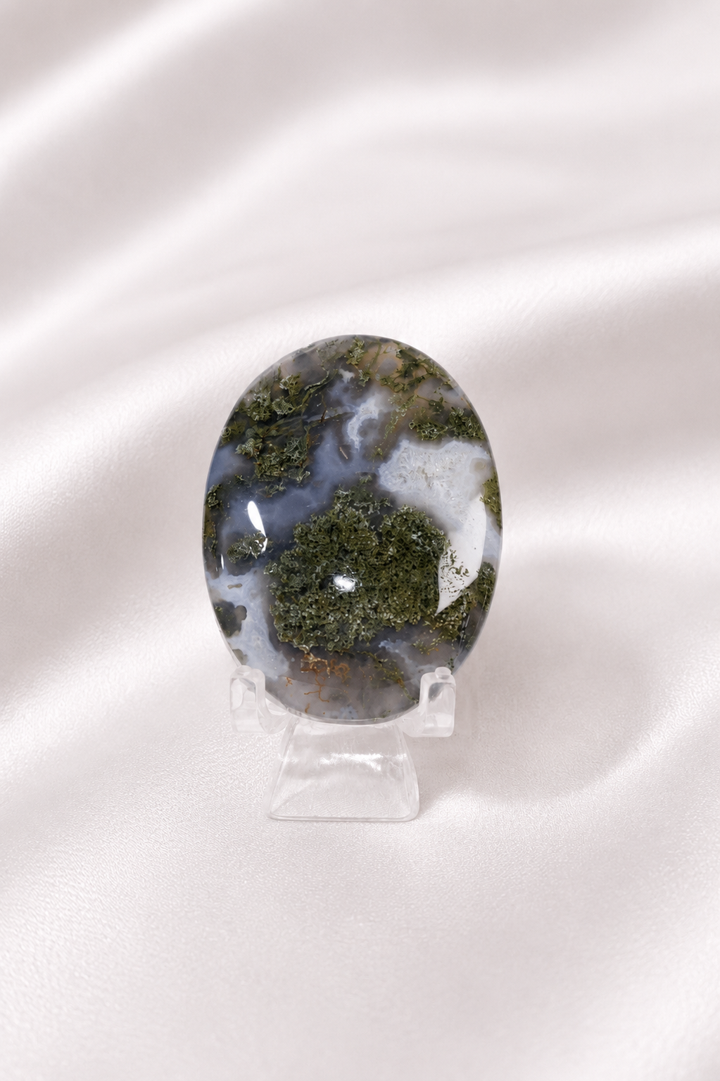 Moss Agate Palm Stone #1