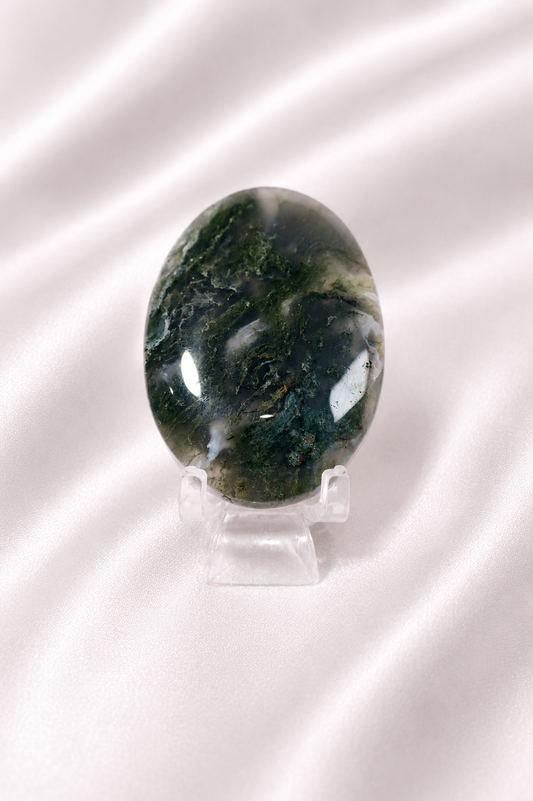 Moss Agate Palm Stone #5