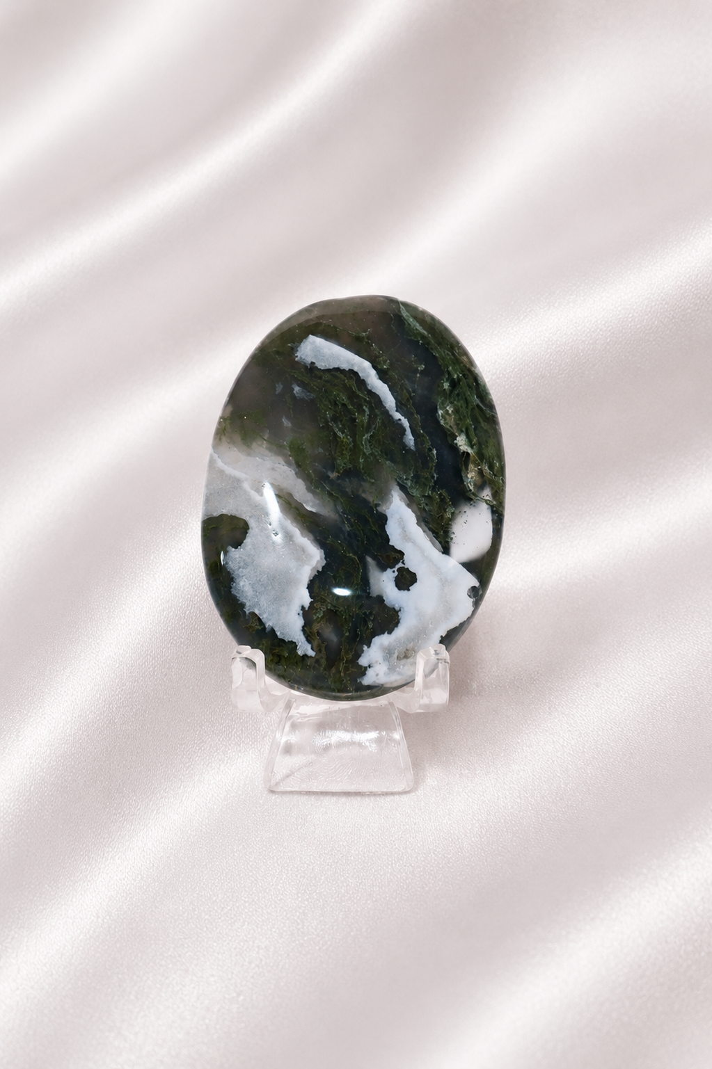 Moss Agate Palm Stone #5