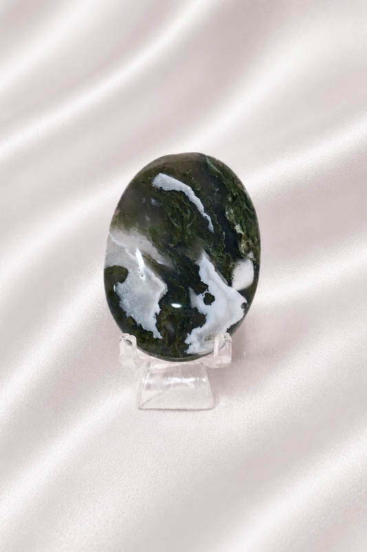 Moss Agate Palm Stone #5
