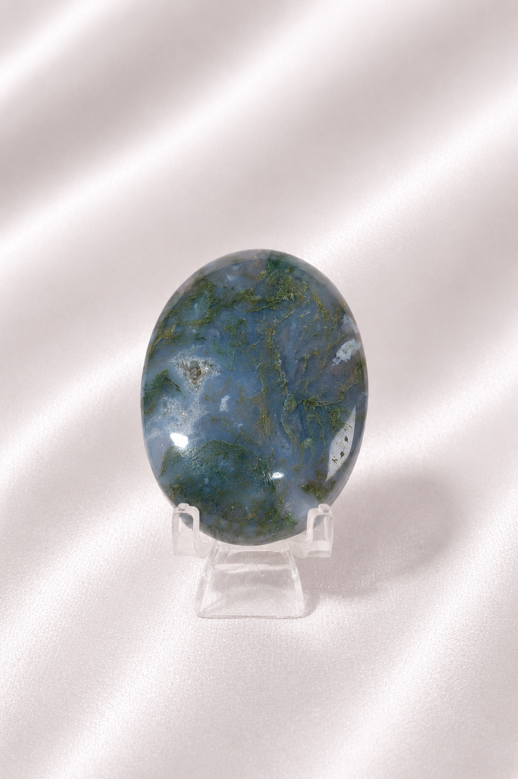 Moss Agate Palm Stone #4