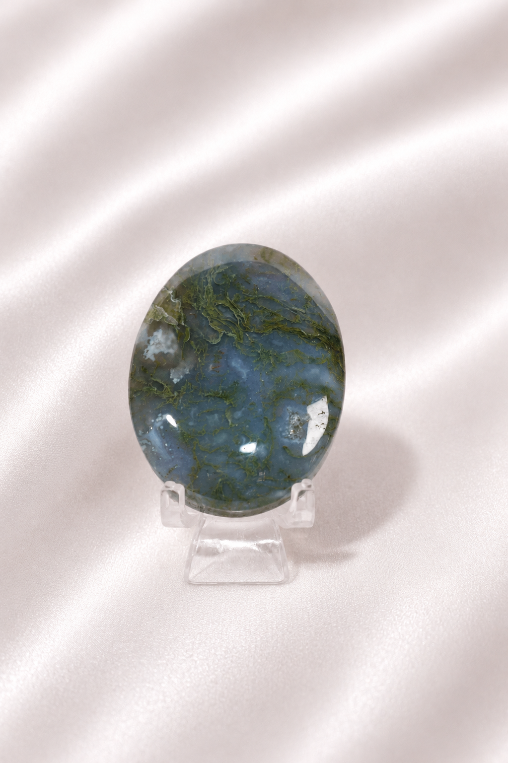 Moss Agate Palm Stone #4