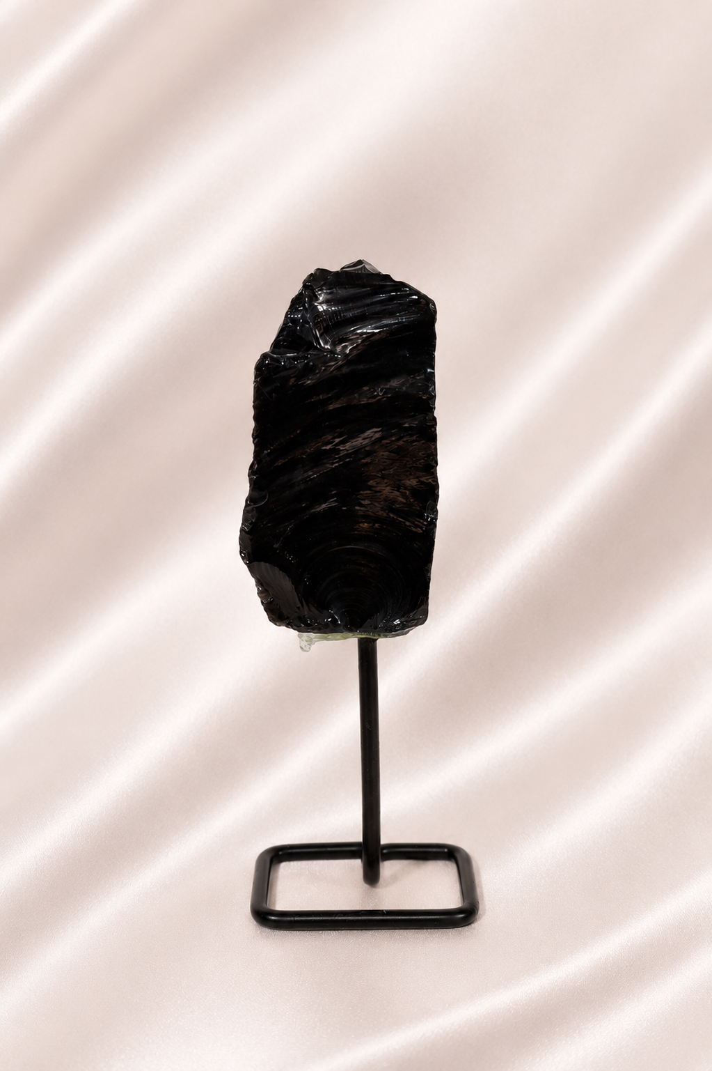 Raw Black Obsidian on Stand #2