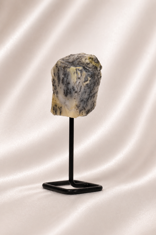 Raw Dendritic Opal on Stand #1