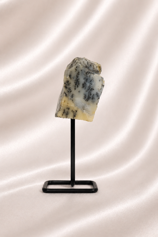 Raw Dendritic Opal on Stand #1