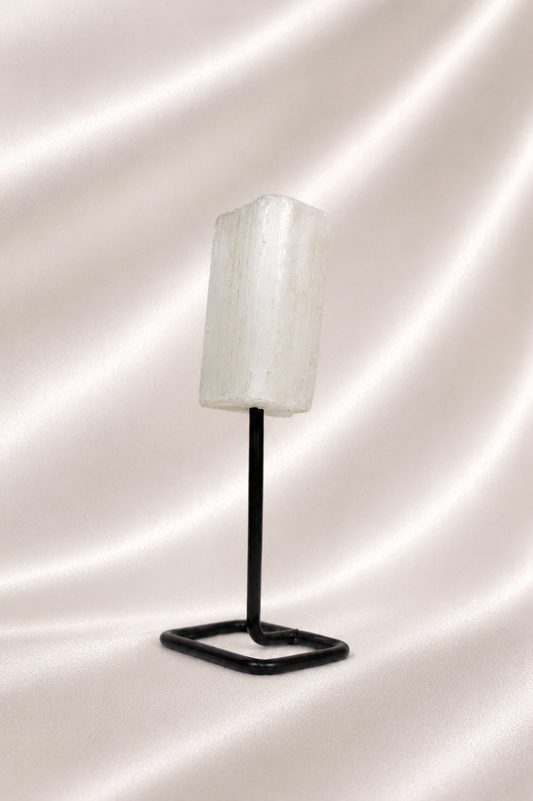 Raw Selenite on Stand #2