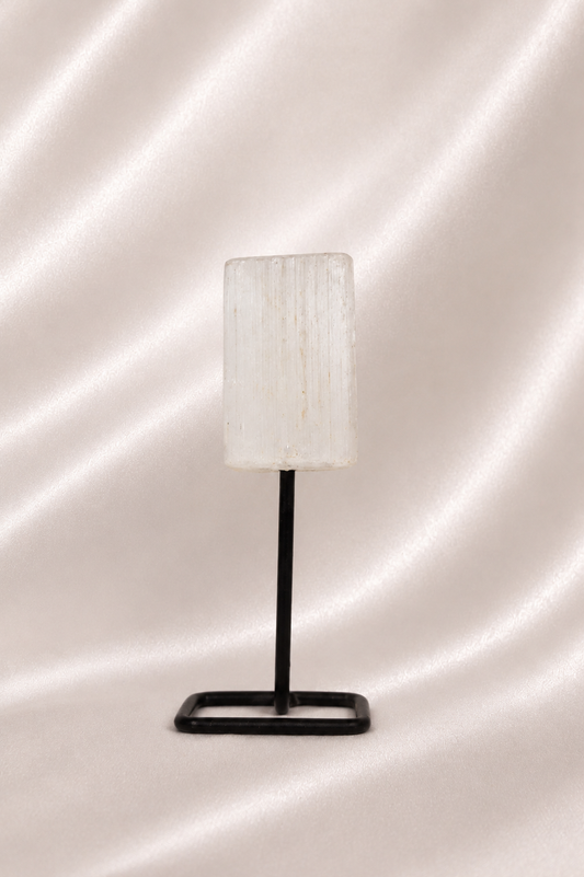 Raw Selenite on Stand #2
