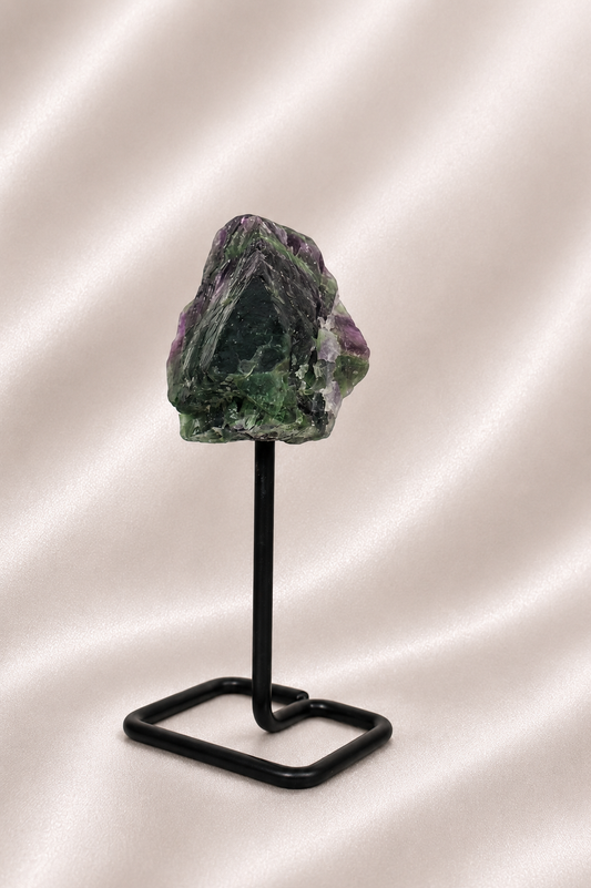 Raw Multi Fluorite on Stand #1