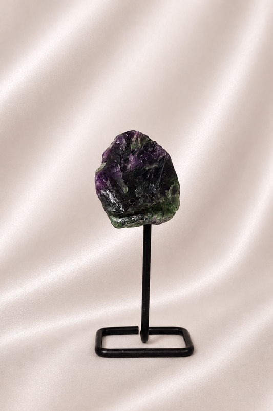Raw Multi Fluorite on Stand #1