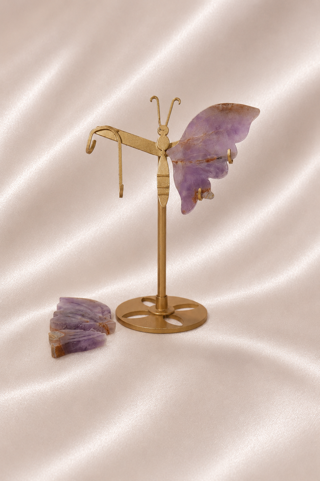Amethyst Agate Butterfly Wings #14 - Damaged
