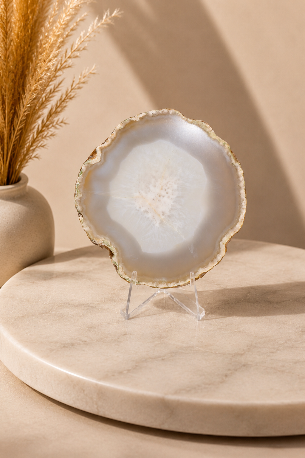 Agate Slice With Stand #4