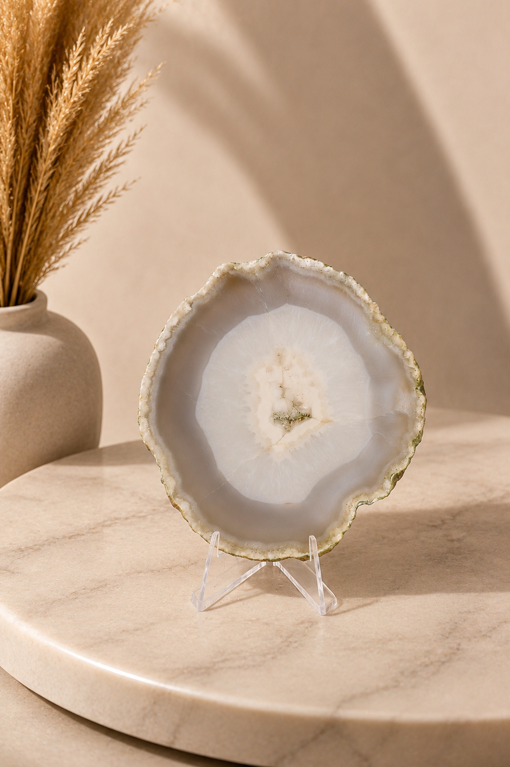 Agate Slice With Stand #4