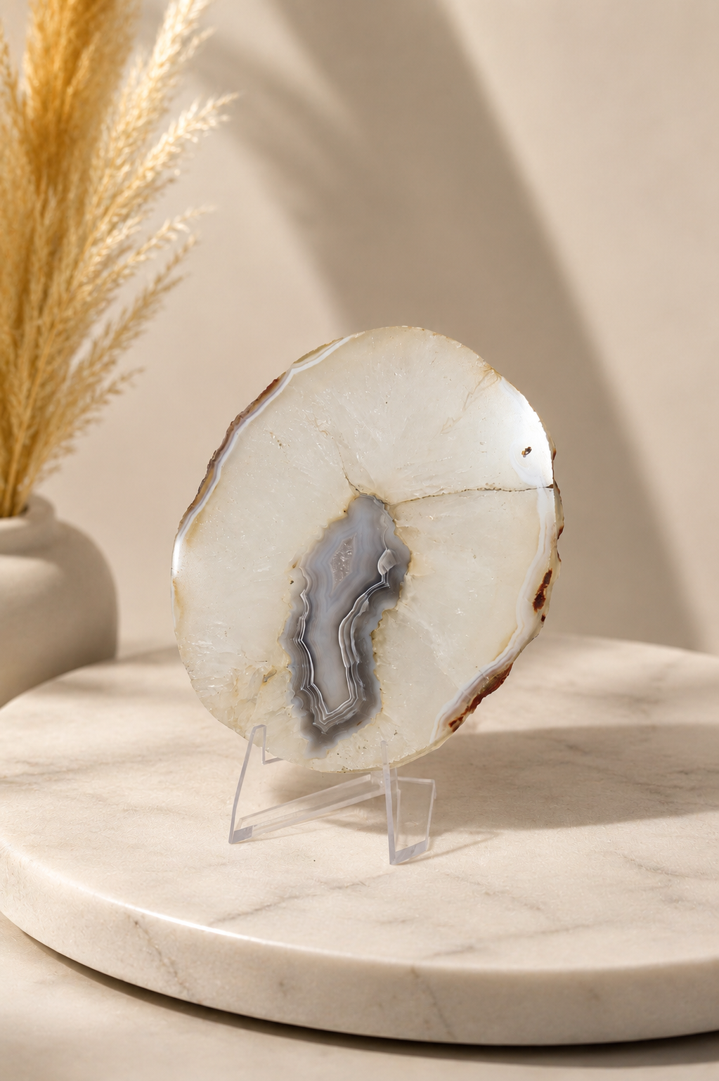 Agate Slice With Stand #9
