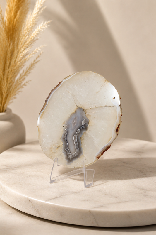 Agate Slice With Stand #9