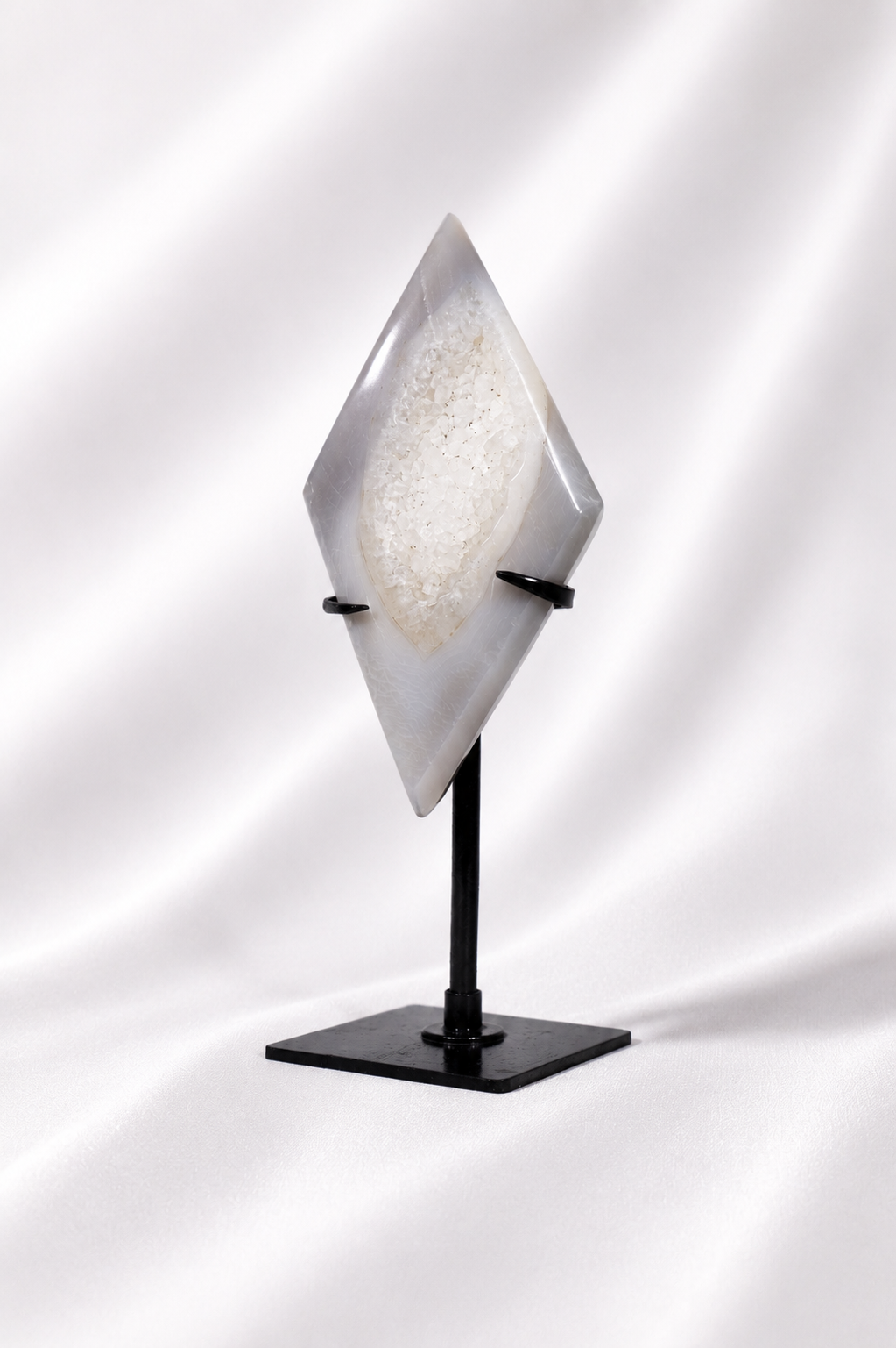 Druzy Agate Diamond on Stand #5 - Scratches