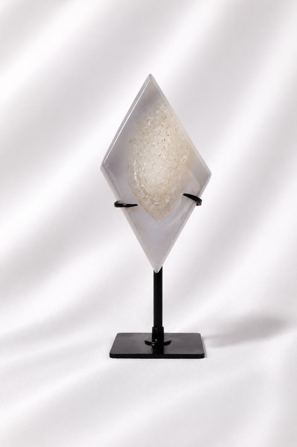 Druzy Agate Diamond on Stand #5 - Scratches