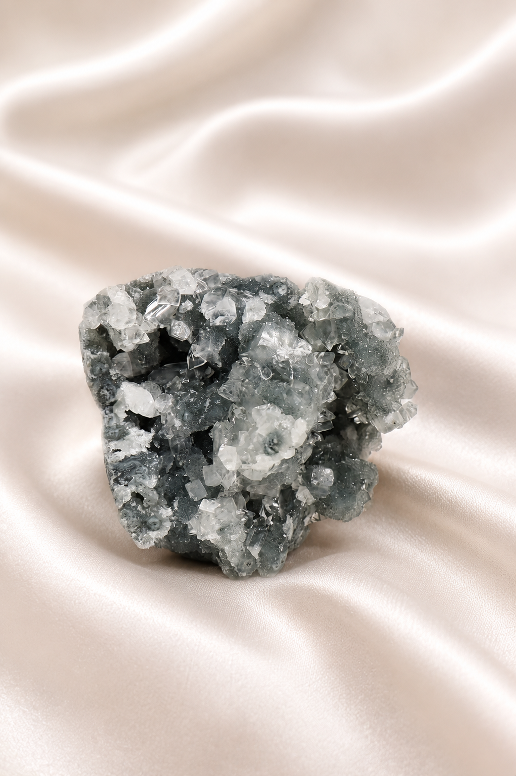 Blue Chalcedony with Apophyllite #43