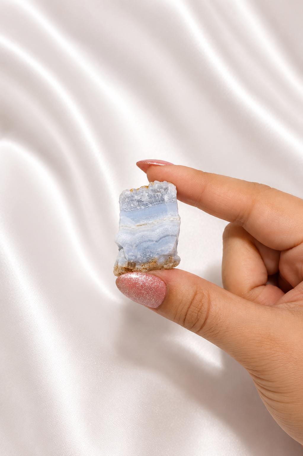 Raw Blue Lace Agate Slice #2