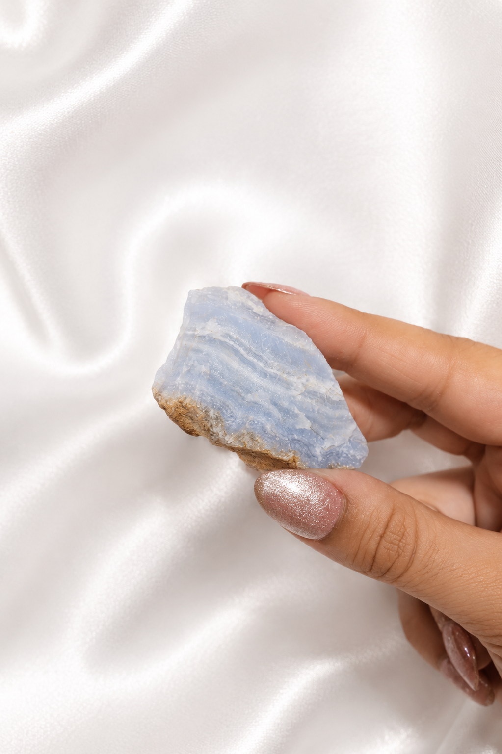 Raw Blue Lace Agate Slice #7
