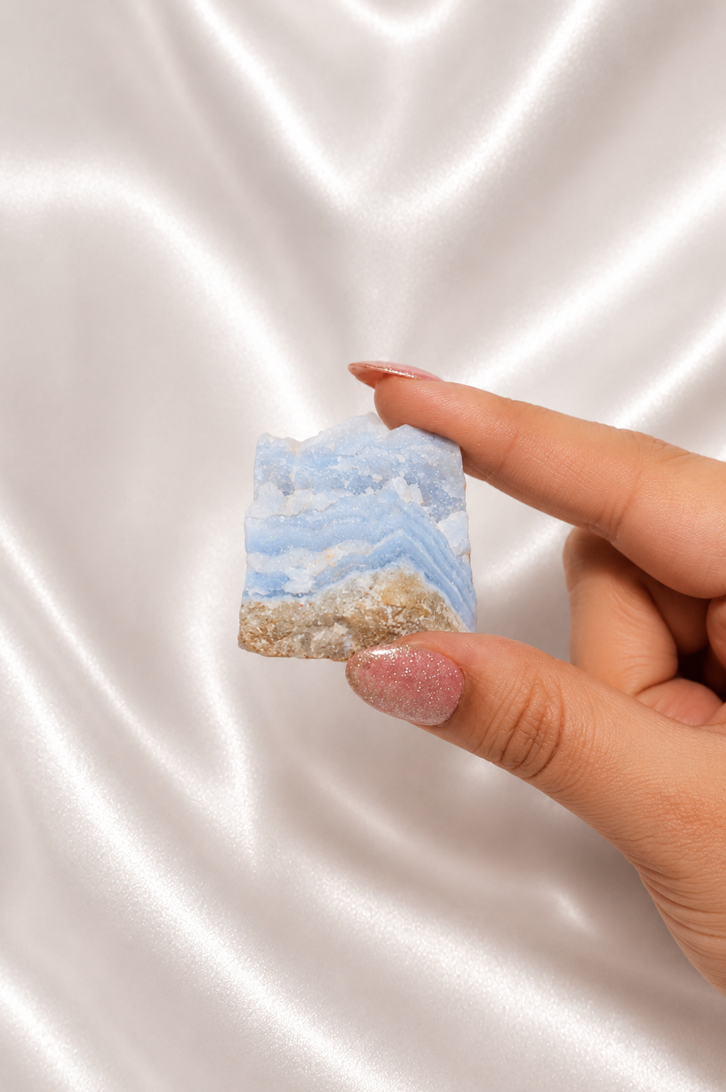 Raw Blue Lace Agate Slice #6