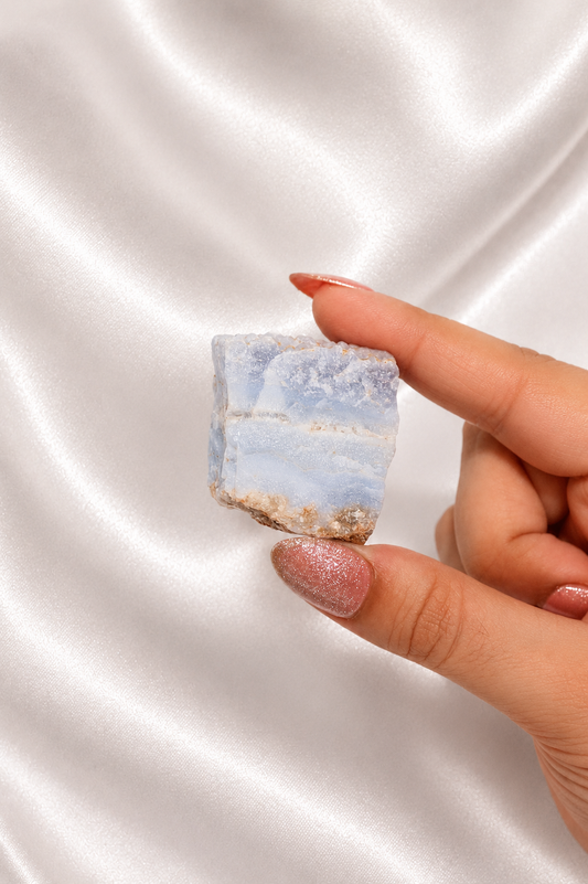Raw Blue Lace Agate Slice #9