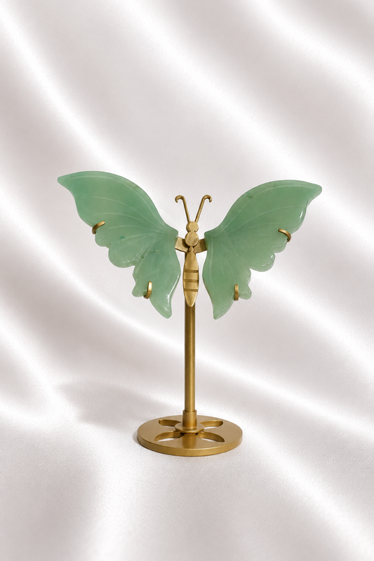 Green Aventurine Butterfly Wings