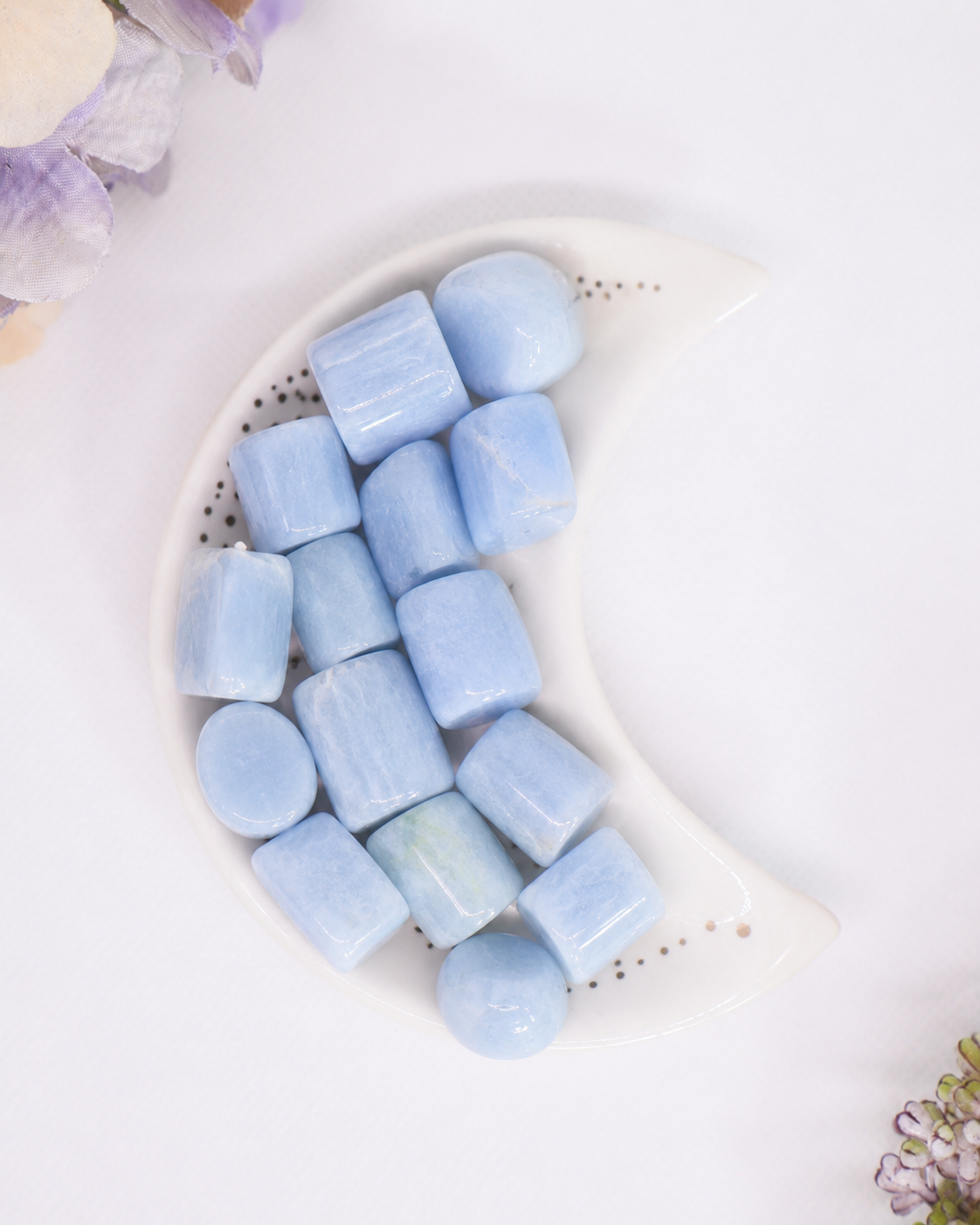 Blue Calcite Tumbles
