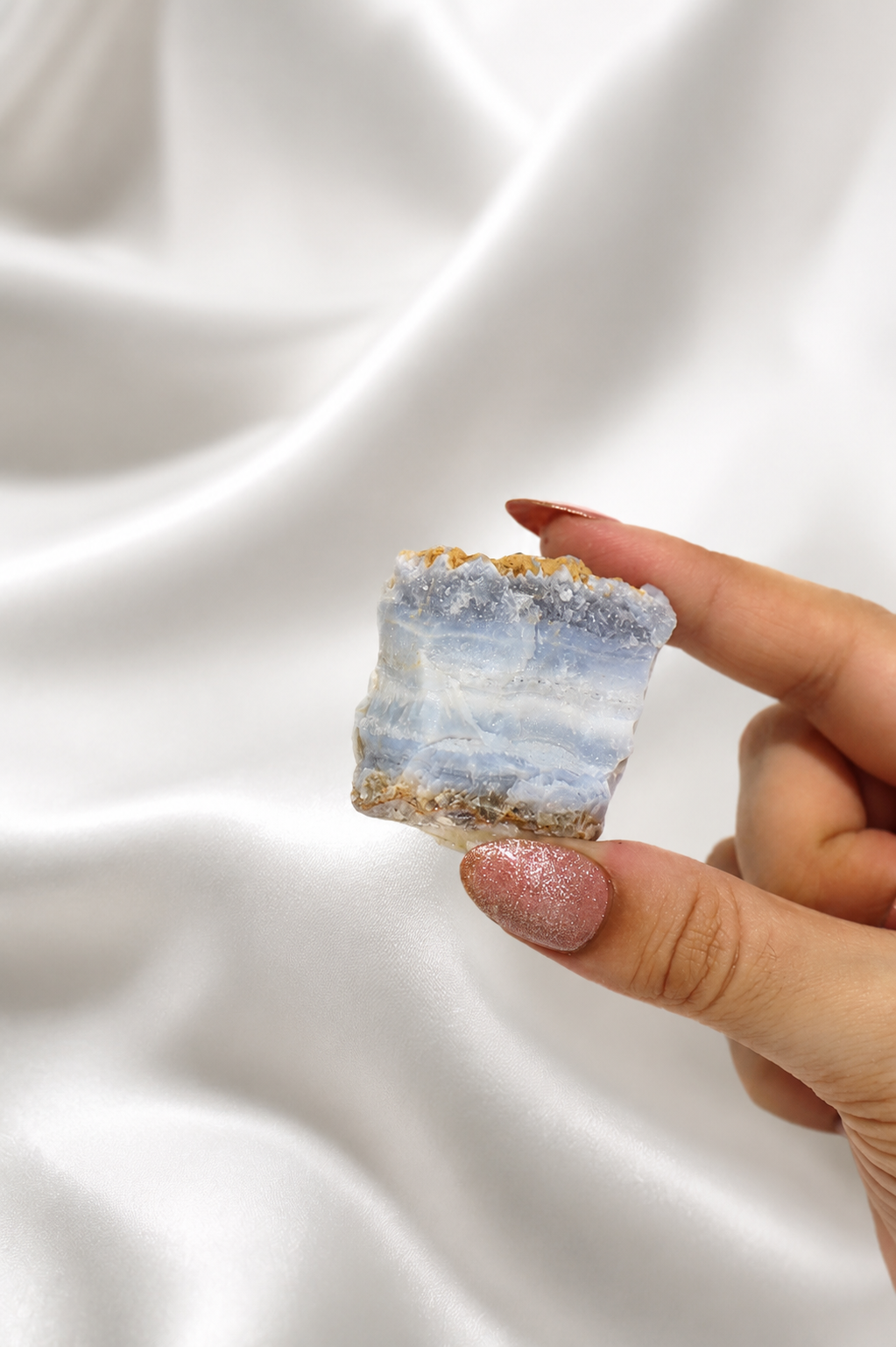 Raw Blue Lace Agate Slice #8