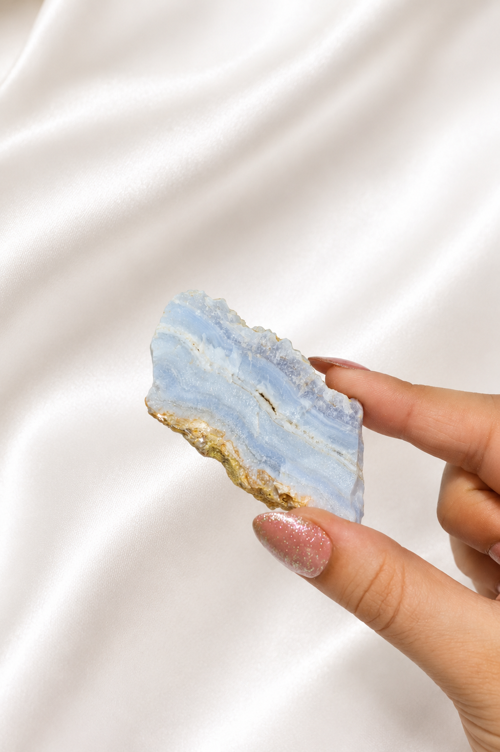 Raw Blue Lace Agate Slice #5