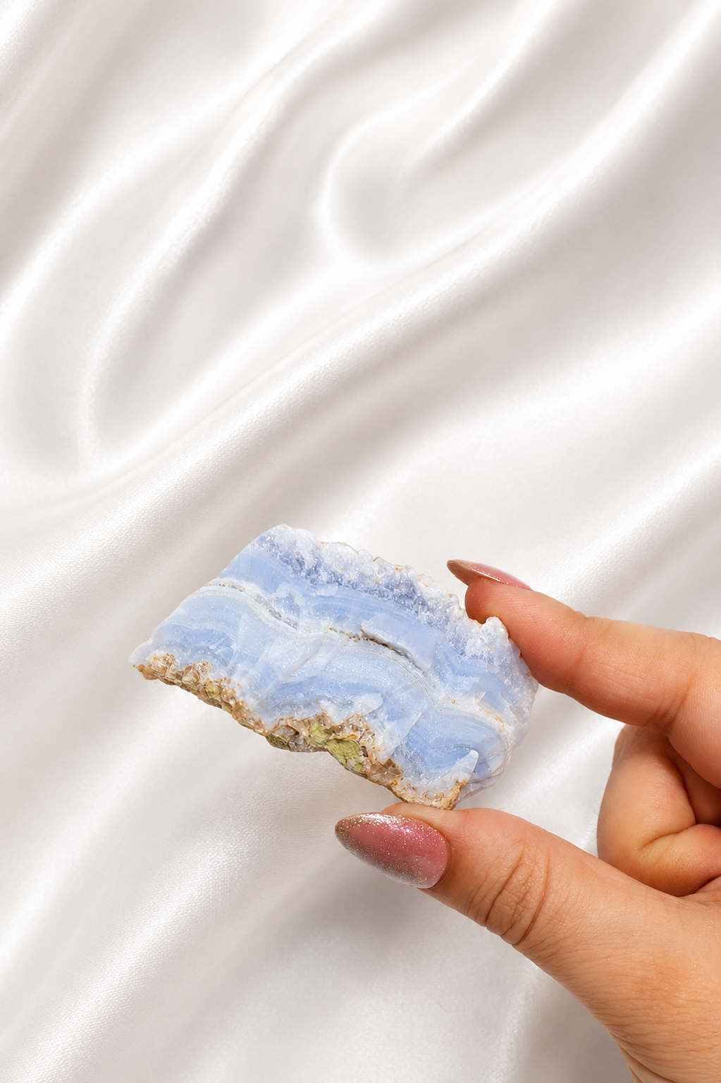 Raw Blue Lace Agate Slice #5