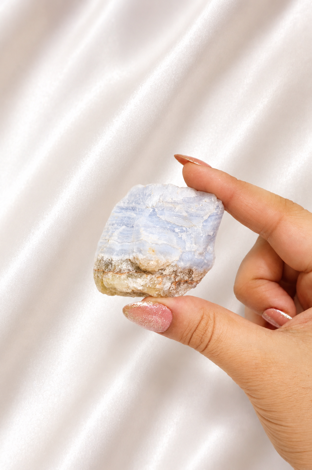 Raw Blue Lace Agate Slice #10