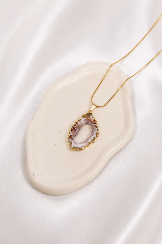 Agate Geode Necklace #10