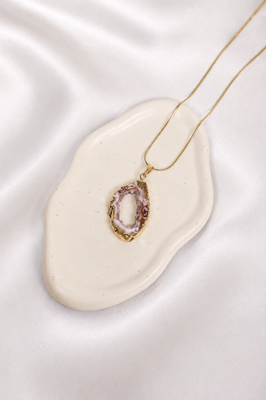 Agate Geode Necklace #10
