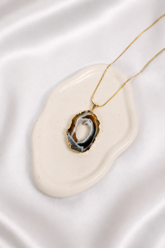 Agate Geode Necklace #6