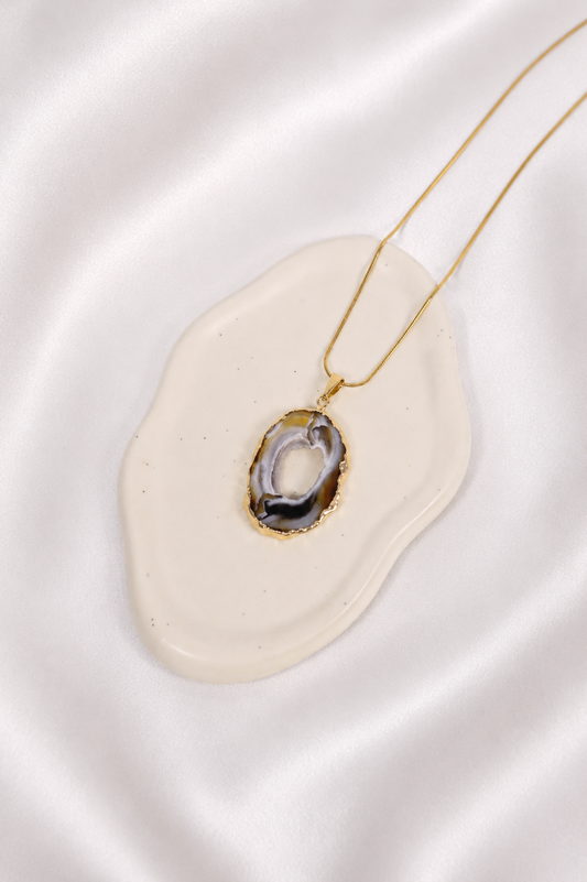 Agate Geode Necklace #6
