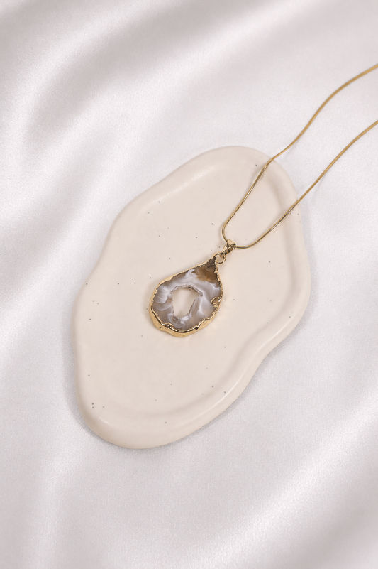 Agate Geode Necklace #7