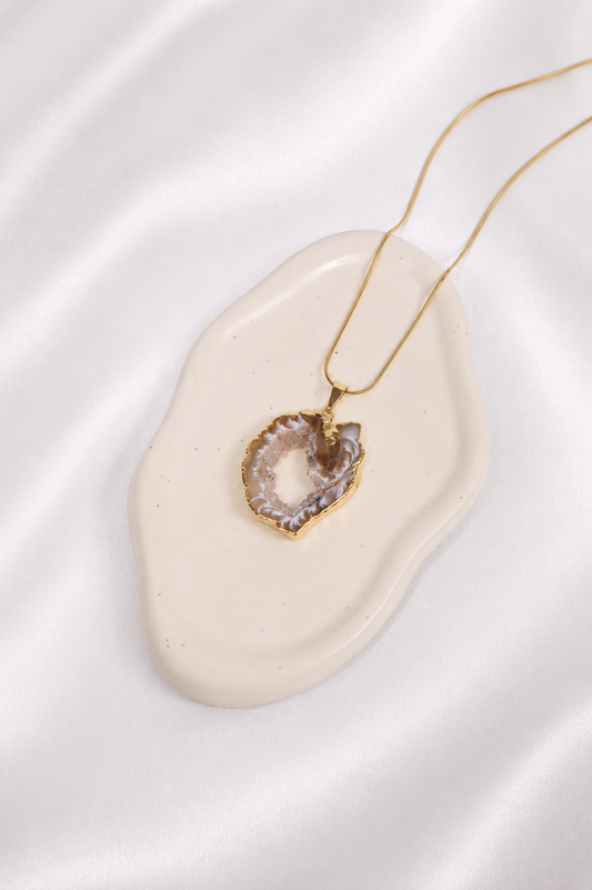 Agate Geode Necklace #9