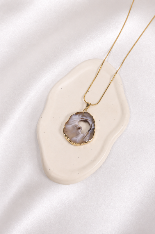 Agate Geode Necklace #8