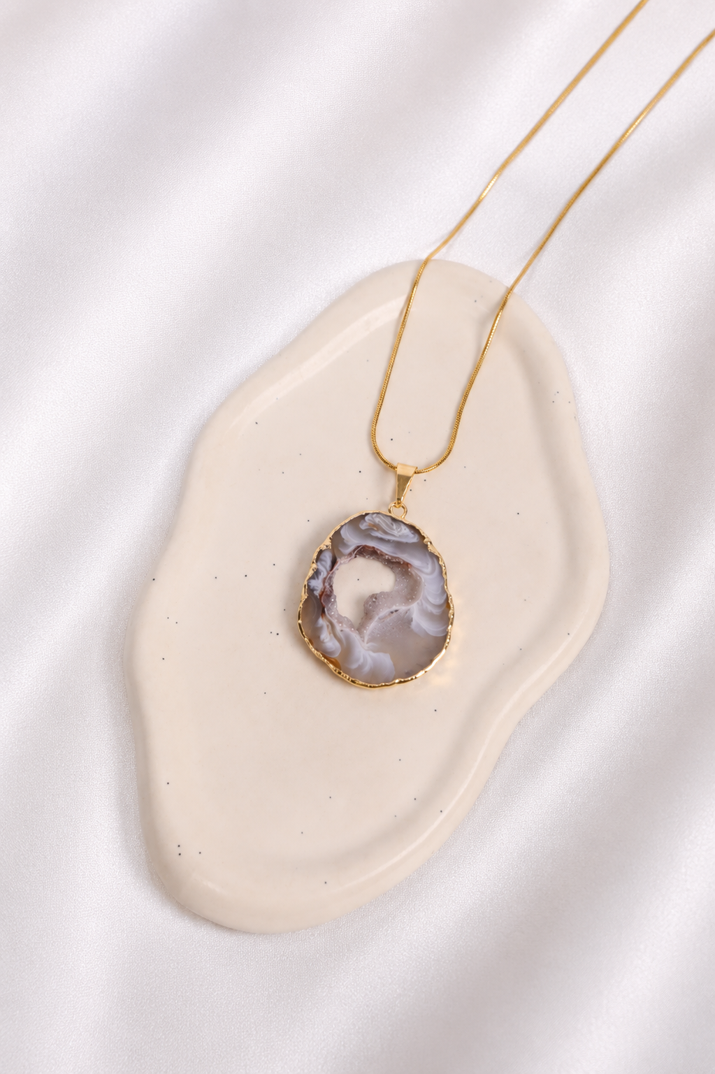 Agate Geode Necklace #8