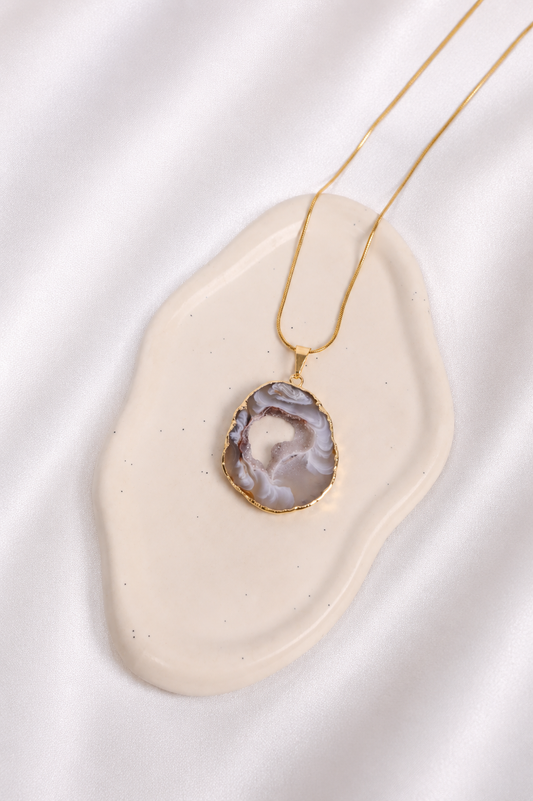 Agate Geode Necklace #8