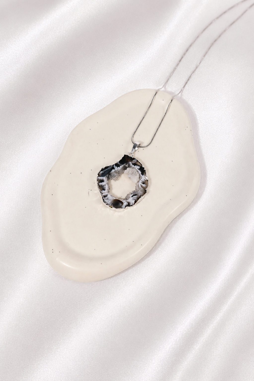 Agate Geode Necklace #1