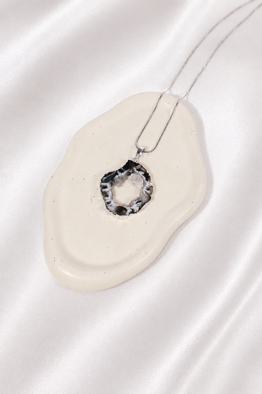 Agate Geode Necklace #1