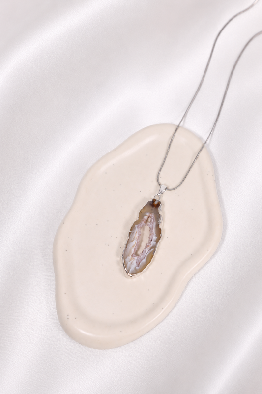 Agate Geode Necklace #2