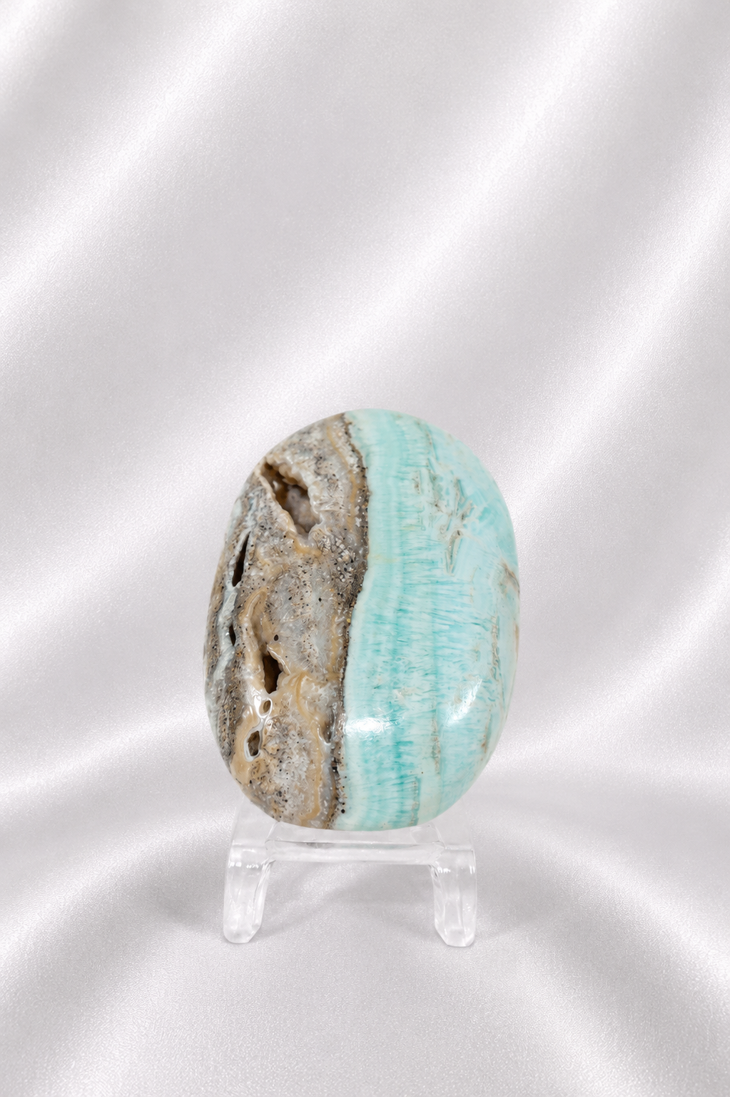 Blue Aragonite Palmstone #2