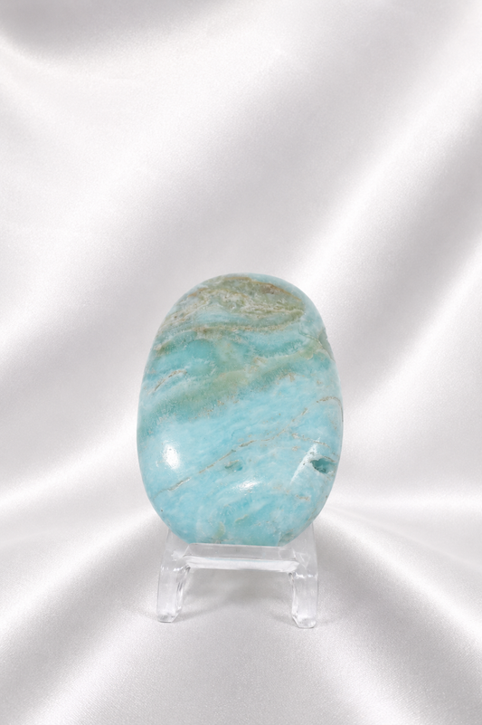 Blue Aragonite Palmstone #4