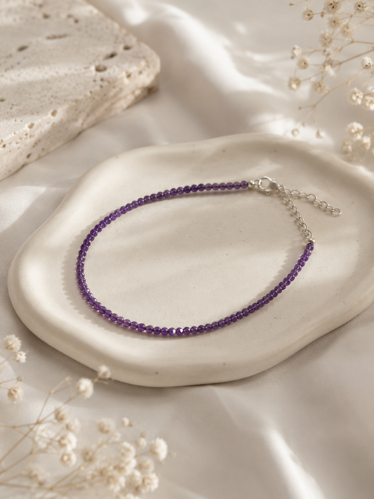 Amethyst Faceted Bracelet