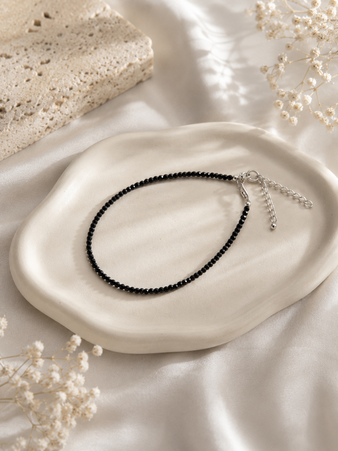 Black Obsidian Faceted Bracelet