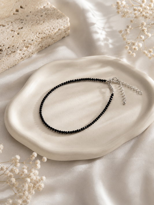 Black Obsidian Faceted Bracelet