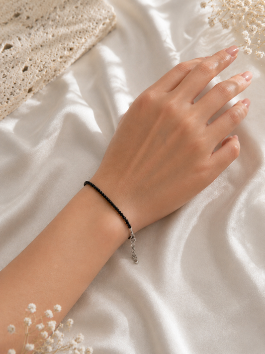 Black Obsidian Faceted Bracelet